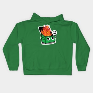 Cute Dumpster Fire Kids Hoodie